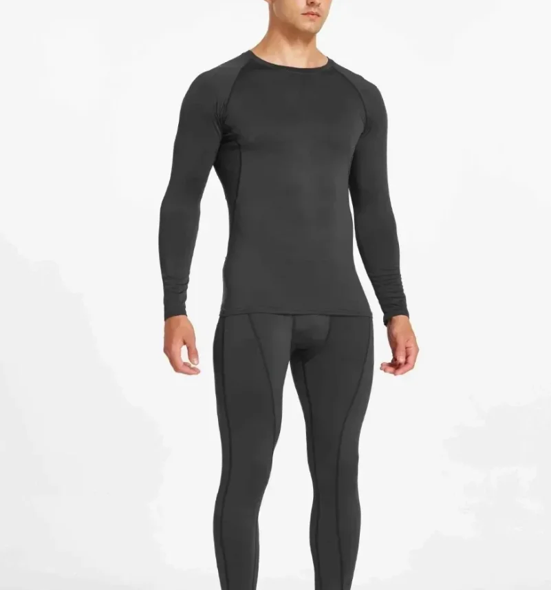 

Fitness Clothes Tights Men'S Quick-Drying Long-Sleeved Sports Underwear Suit Football Training Basketball Base Ski Four Seasons