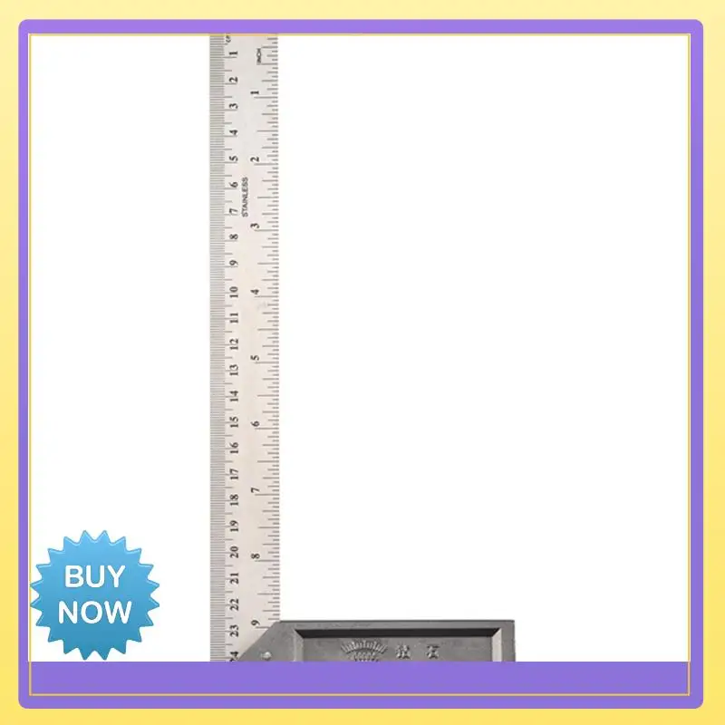 

Big Deal 90 Degree 25Cm Length Stainless Steel L-Square Angle Ruler