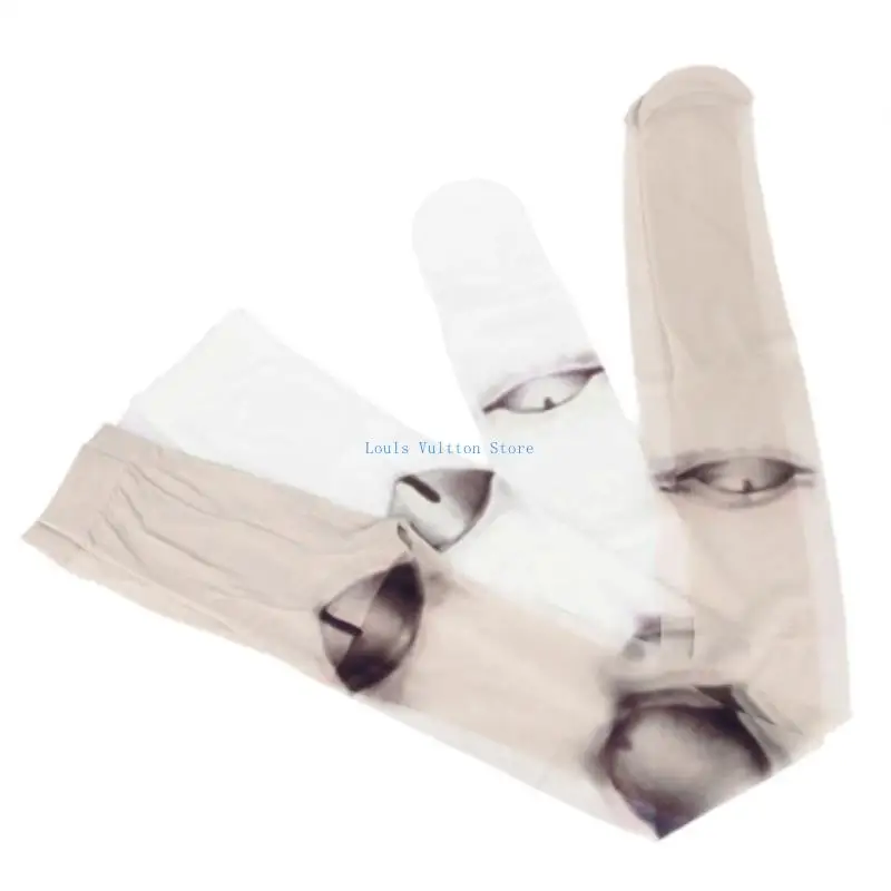L5YB Women Harajuku Novelty Pantyhose Japanese Gothic Anime Jointed for Doll Print Tights Cosplay Stoc