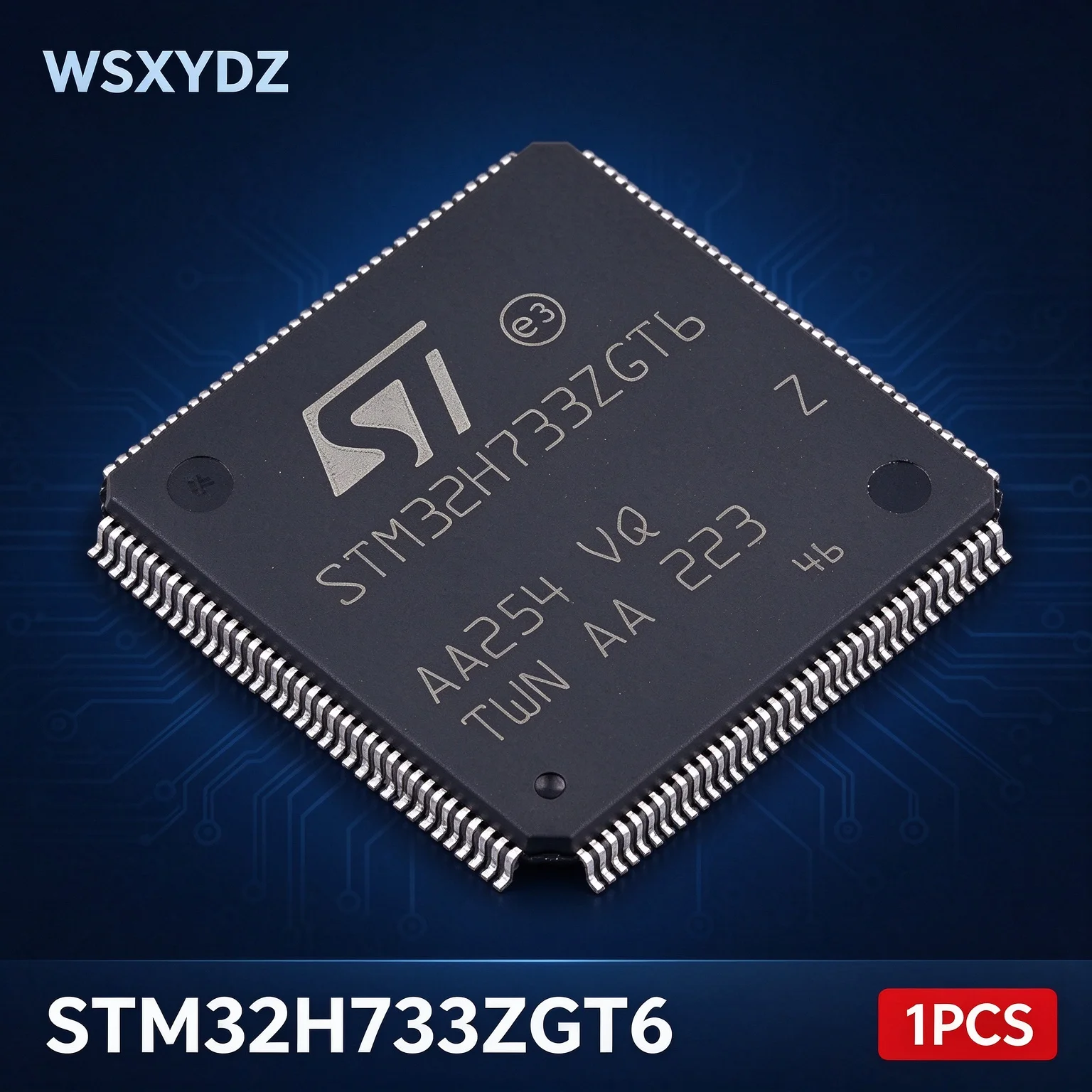 1PCS STM32H733ZGT6 ST High-Performance Cortex-M7 MCU 550MHz 1MB Flash 564KB RAM LQFP144 DSP DP-FPU Crypto New Original（118）