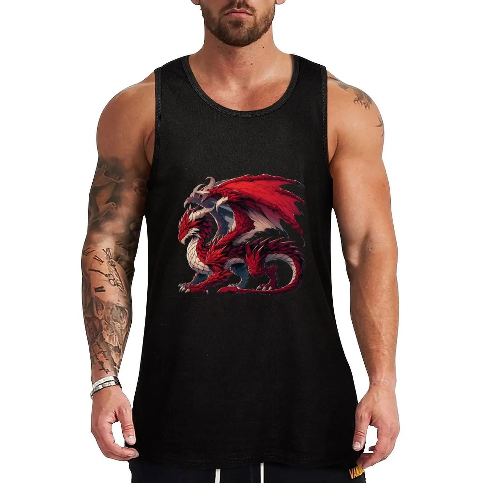 

Dragon RPG Tank Top bodybuilding t-shirt Men's sports t-shirt man sexycostume