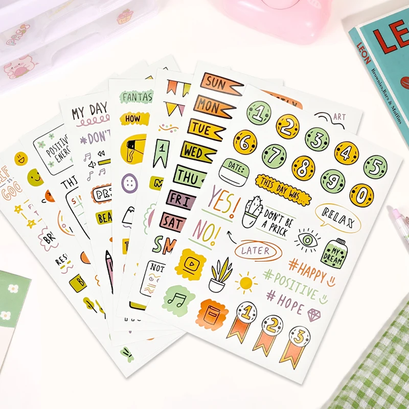 8 Sheets Colorful C… - image