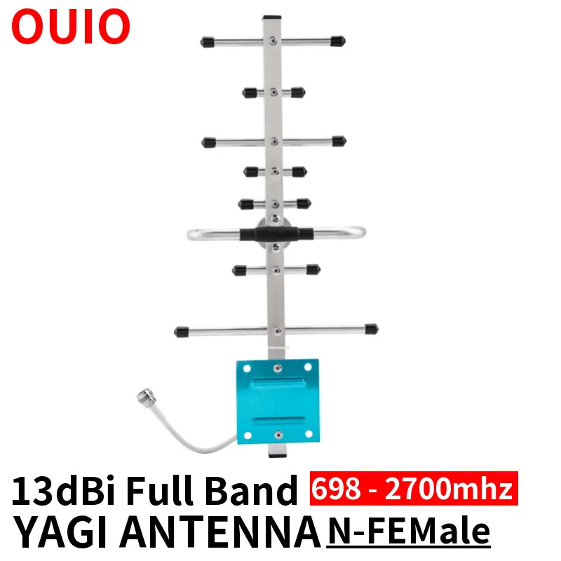 OUIO Yagi 안테나, 셀룰러 앰프용, LTE 4g 강화 gsm, 2g, 3g, 4g 네트워크 모바일 신호 리피터 안테나, 13dbi, 698-2700mhz