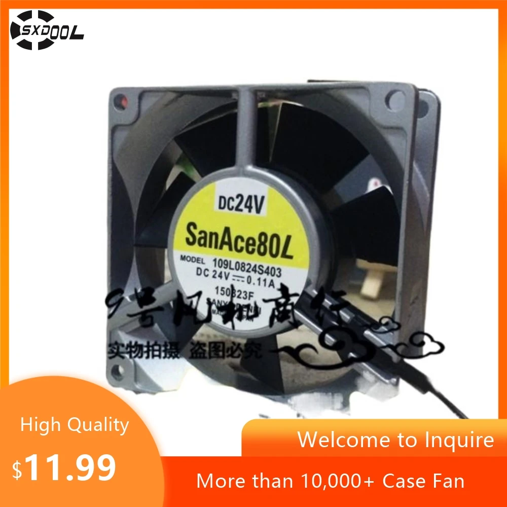 

1pcs Sanyo 109L0824S403 8CM 8025 24V0.11A 80 * 80 25mmM2 Line Aluminum Frame Cooling Fan
