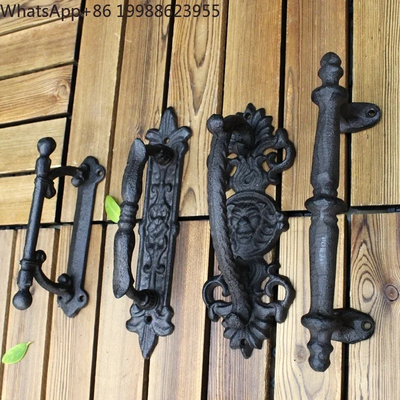 retro garden Cast iron patio art door handles home decoration Wall decoration door handle room accessories