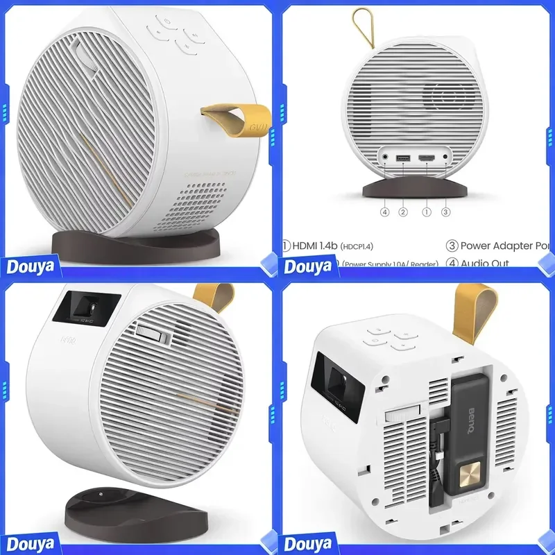 BenQ GV11 200 ANSI 1080P Short Throw DLP Android 10 Built-in Speakers LED Portable Ceiling Projector Home Theater Remote
