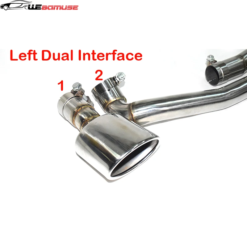 Car Exhaust Parts For Mercedes-Benz W204 C180 C200 C260 Upgrade C300 Dual Outlet Tailpipe Muffler Exhaust System