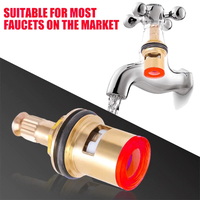 

Universal Tap Valves Angle Valve Bathroom Kitchen Brass Ceramic Disc Faucet Stem Cartridge 4 Quarter Quick Open Tap Cartridge