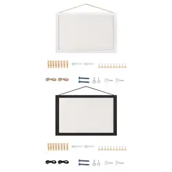 Cork Board Decorative Picture Display Board Vintage Style Hanging Bulletin Board for Living Room Bedroom Decor Home Kitchen