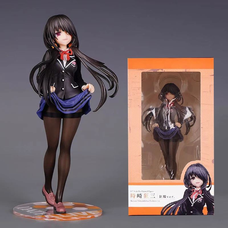 

22.5cm Anime Tokisaki Kurumi Figures GK DATE A LIVE Figure Nightmare Kurumi Figurine School Uniform Model PVC Collection Toys