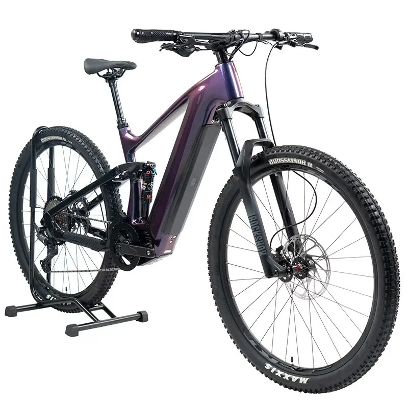 TWITTER EM10 Four-piston pure oil disc brakes,dual suspensionXC27.5/29in carbon fiber electric assist mountain bike,150mm travel