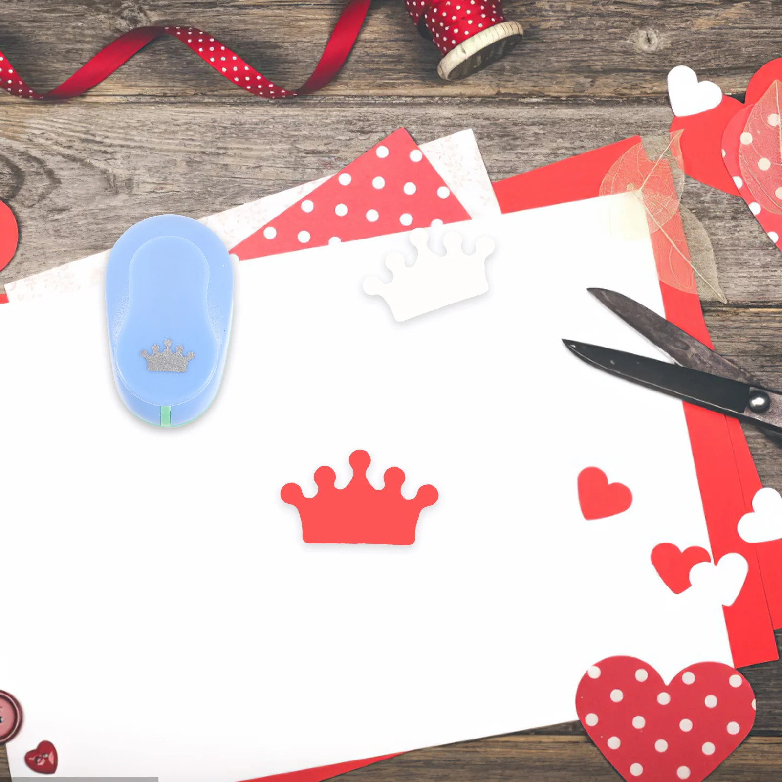 1pcs Paper Punch For Crafting, Diy Scrapbooking Hole Puncher, Manual Craft Tool For Greeting Cards Envelopes Tags, Reusable