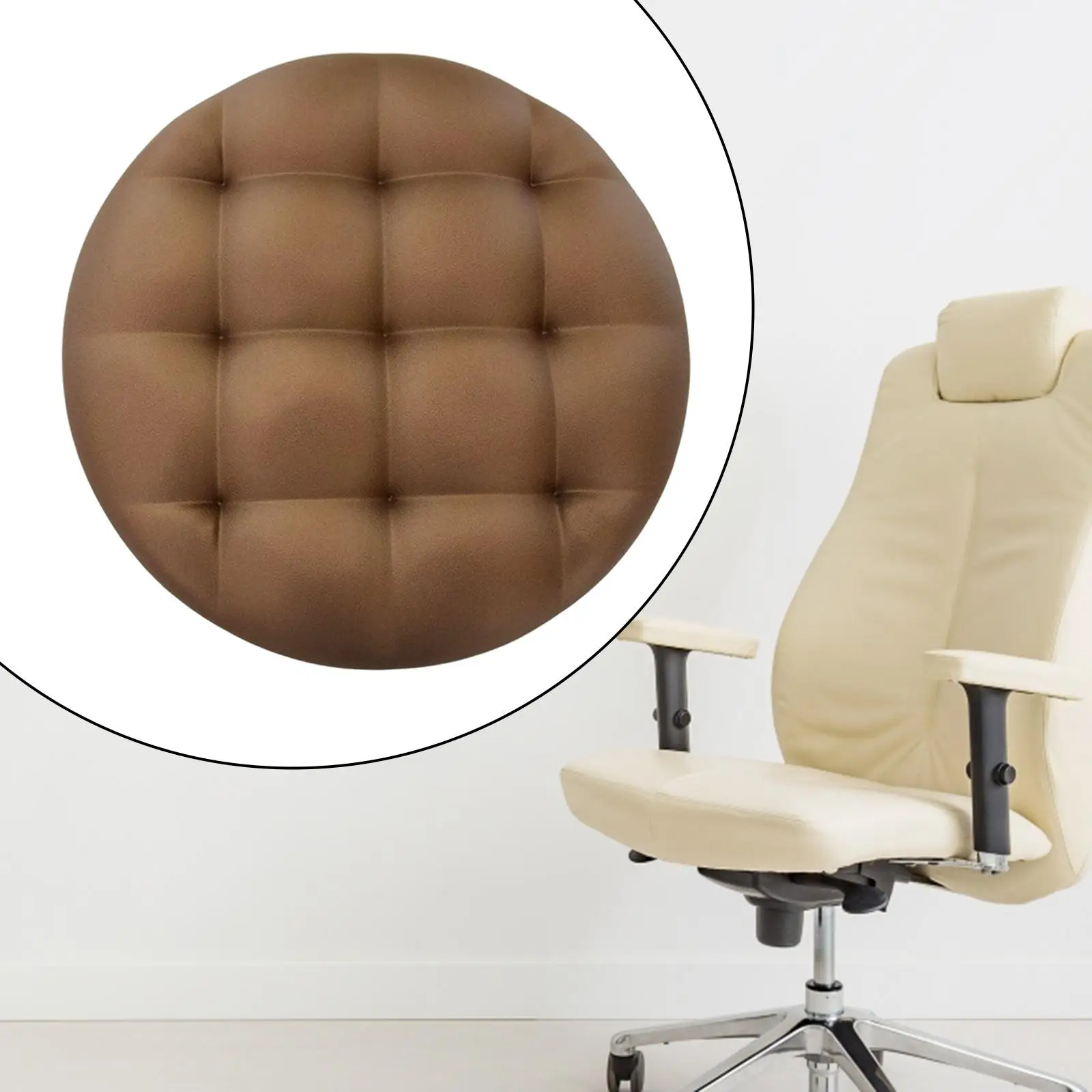 Height Bar Stool Cushion Stool Seat Cushion, Easy to Install 12.60'' Beauty Stool Chair Seat Top for Meeting Room Salon SPA