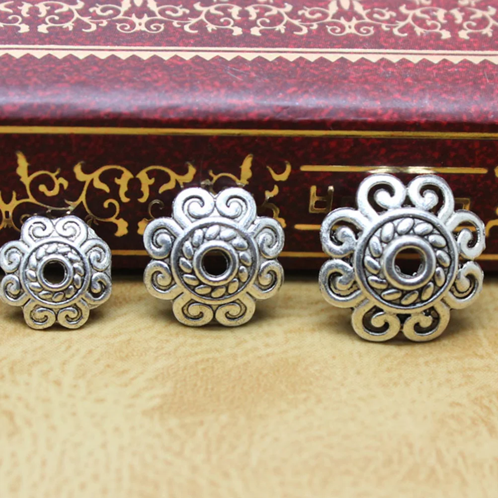 

300Pcs Flower Bead Caps for DIY Jewelry Making Alloy End Caps Bracelet Necklace Craft Supplies Kit Jewelry Parts