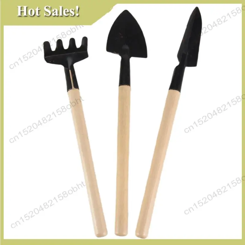 -PQWN 3 Pieces Small Gardening Hand Shovel Garden Trowel Transplanter Lightweight Comfortable Ergonomic Handle Gardening Tool
