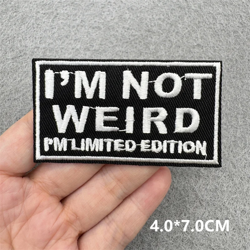 Warnung Gefahr Eisen auf Patches für Kleidung Cartoon Buchstaben Nähen Stickerei Patch auf Jacke/Hut Rucksack Aufkleber Abzeichen – Detail 11