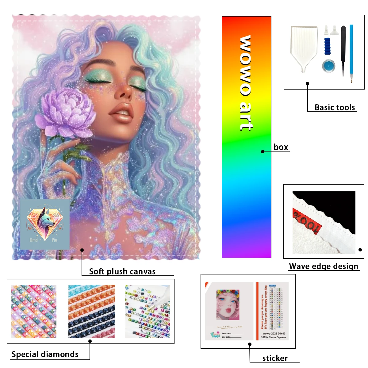 

【Piu Diamond Art】La rosa 100% resin FD+ab+cr Diamond Stamping Kit Perfect Masterpiece worth Buying