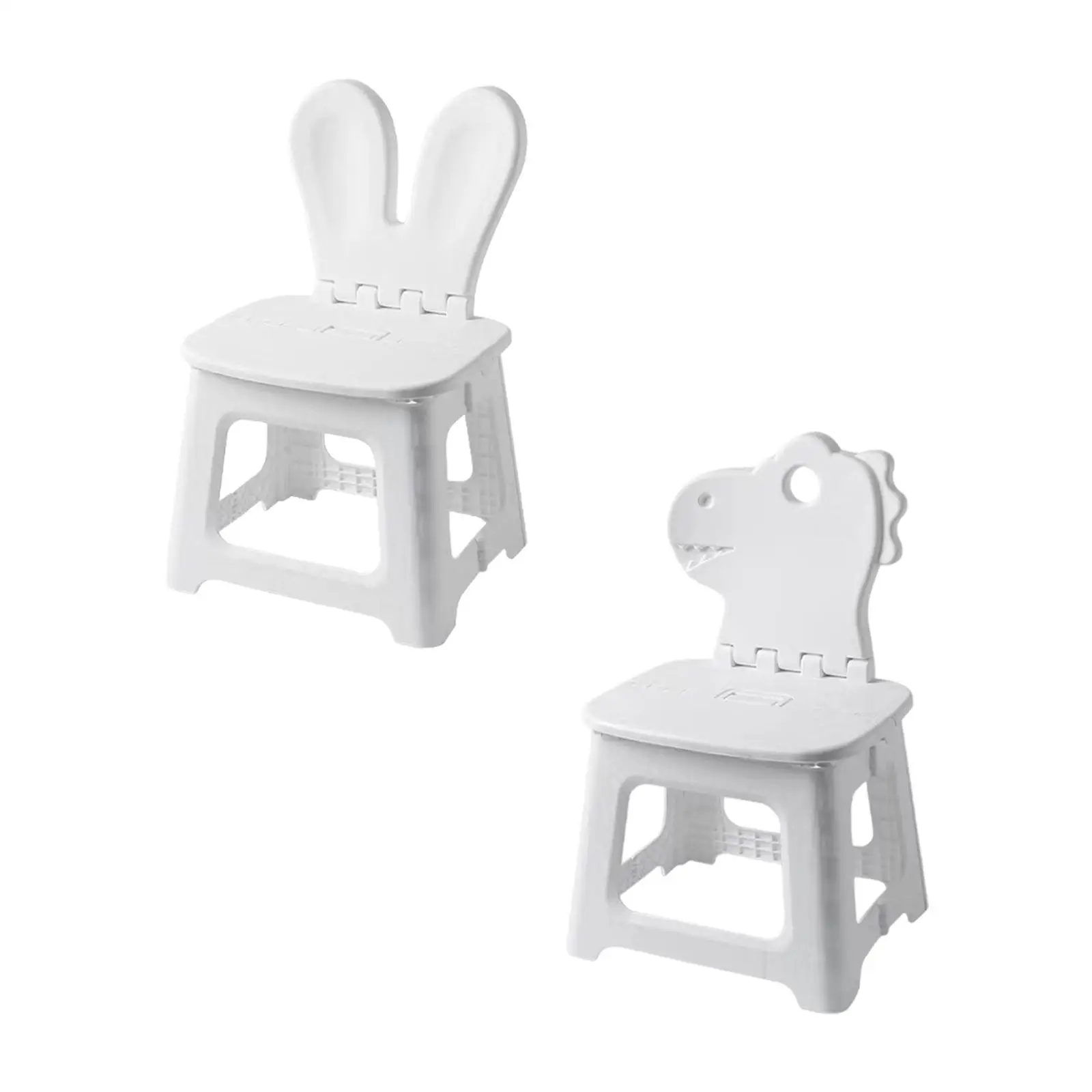 Taburete para niños, silla plegable, taburete para cambiar zapatos con respaldo