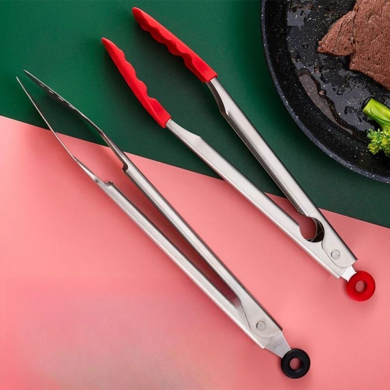 

10-дюймовые щипцы для еды, креативные нескользящие щипцы для гриля, зажим для приготовления салата, хлеба, зажим, сервировочная посуда, щипцы, кухонные аксессуары
