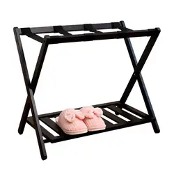 Folding Luggage Rack with Storage Shelf Casual Folding Luggage Rack Hotel