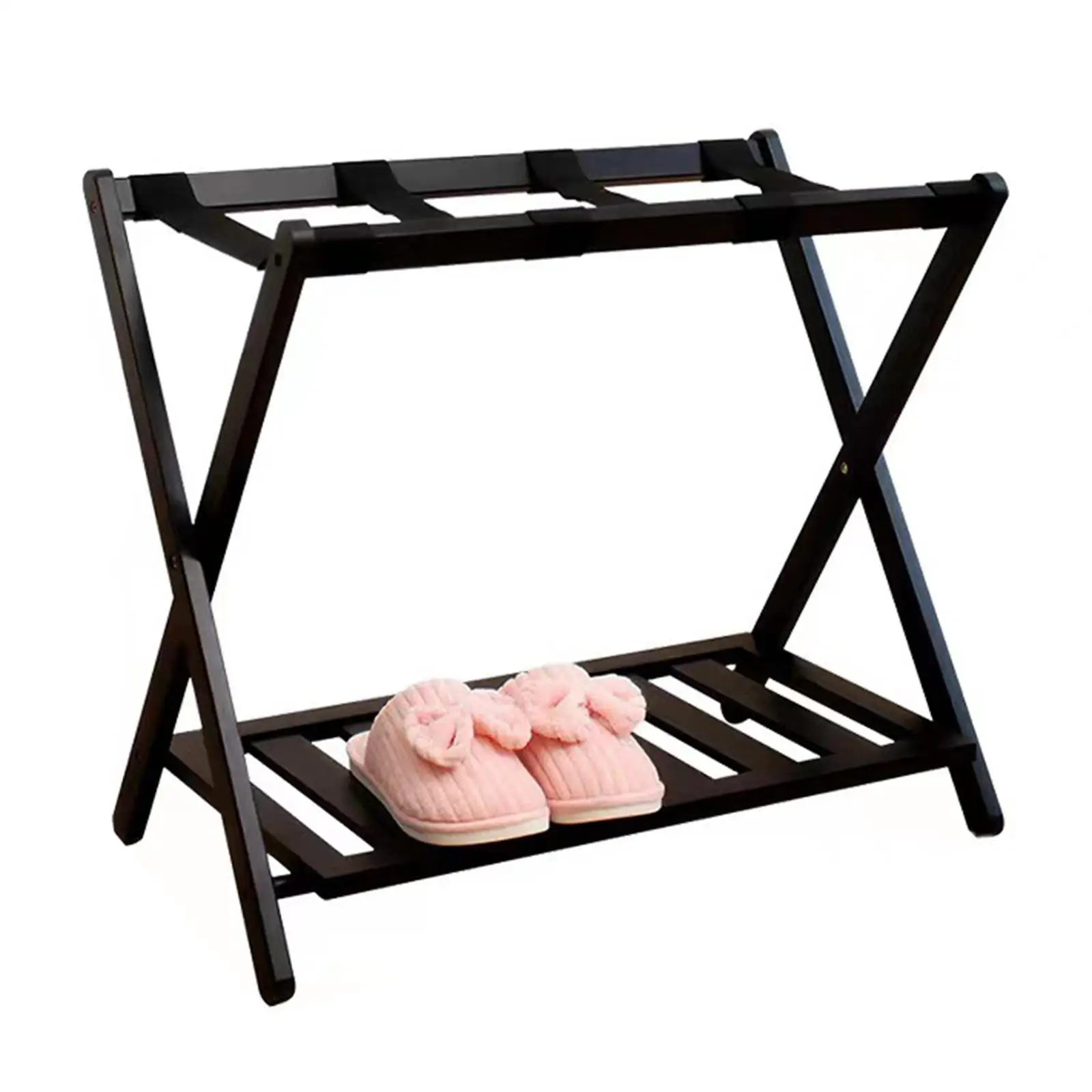 Foldable Luggage Rack Floor Standing Luggage Storage Holder Travel Suitcase Storage Holder Suitcase Stand for Furniture Hotel