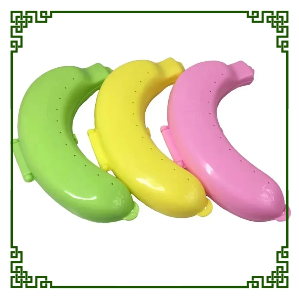 Banana Protective Storage Box Fruit Storage Box Trip Outdoor Banana Case Protector Container Student Luanch Bag Lunch