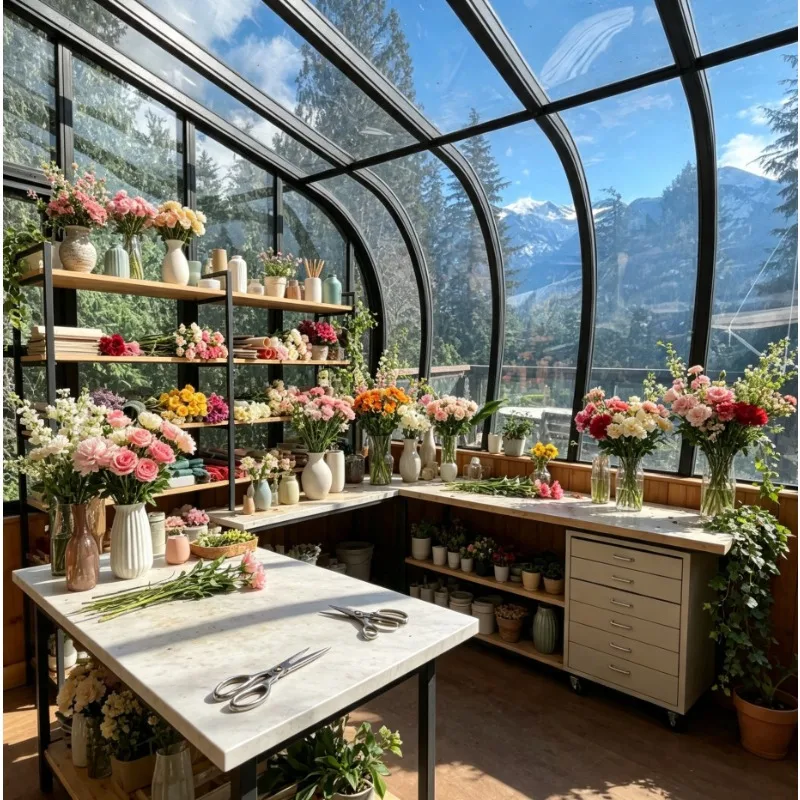 Any Size Custom Aluminum Sunroom Tempered Glass All Season Weatherproof Energy Efficient Residential Backyard Garden Patio Shelt