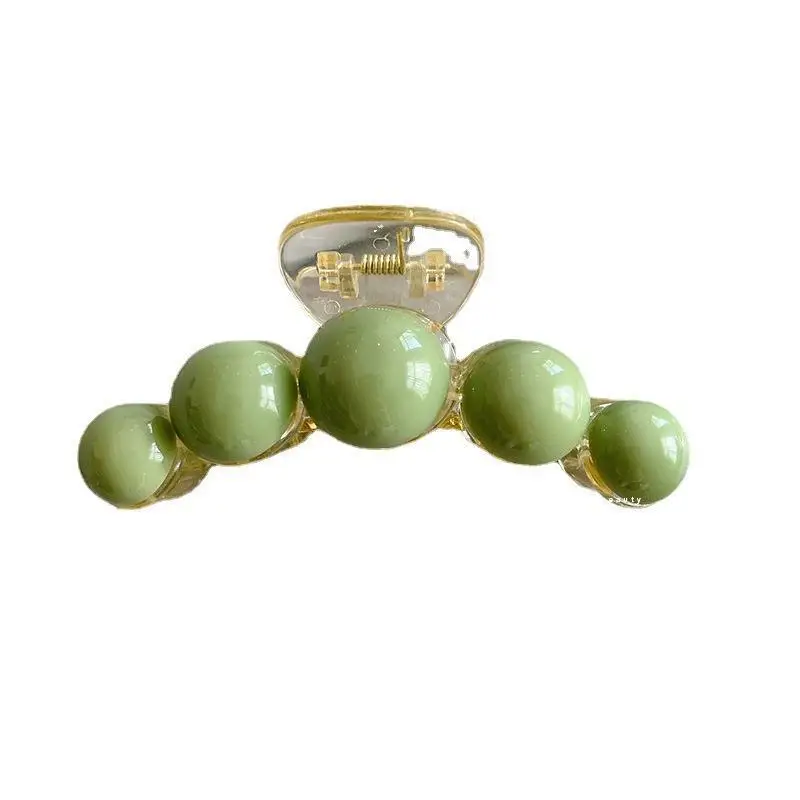 Fermaglio per capelli retrò di alta gamma con grande perla per donne, fermaglio per chignon sulla parte posteriore della testa