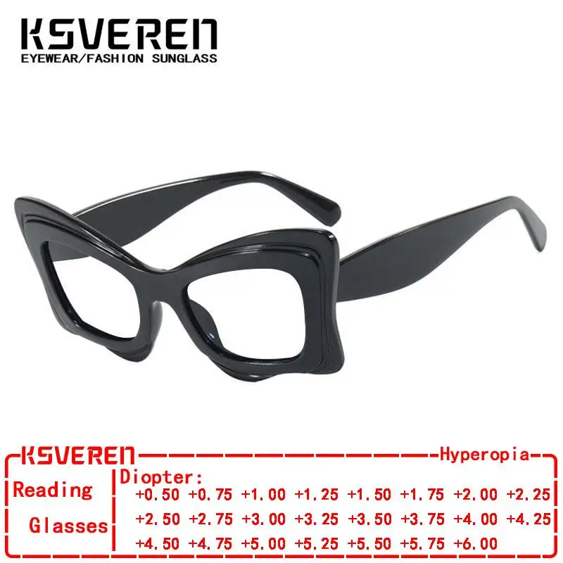 Occhiali da lettura Cat's Eye da donna Occhiali da presbite con blocco della luce blu Occhiali da vista Personalizza occhiali con montatura diottrica