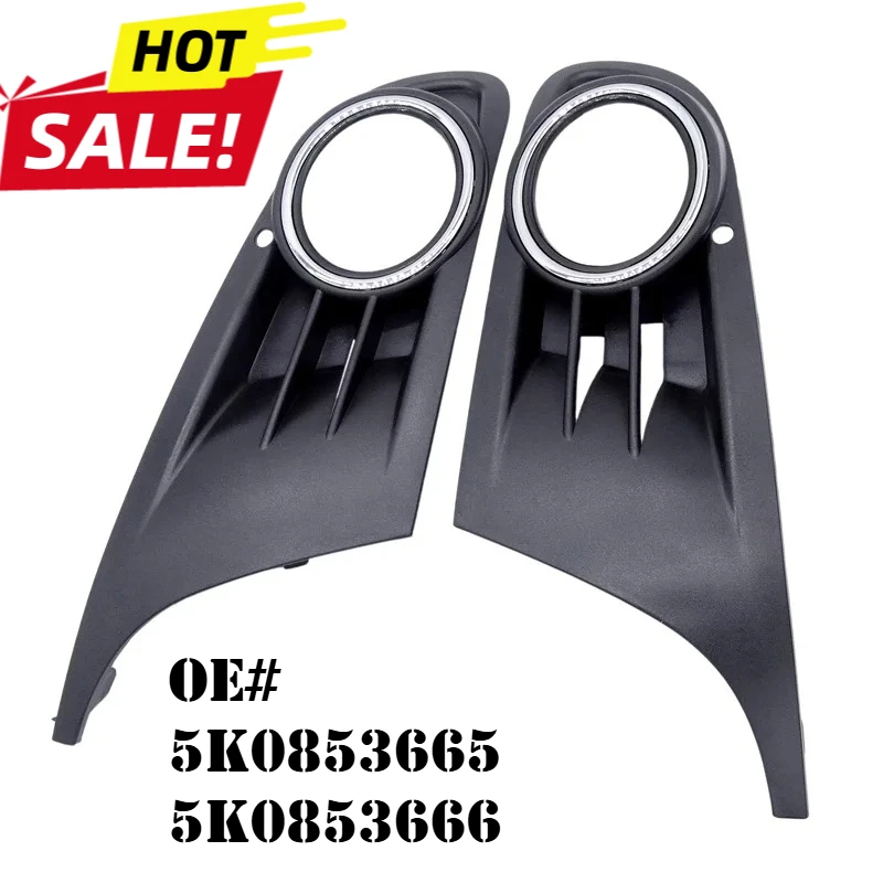 2 قطعة المصد الأمامي للسيارة السفلي الضباب الخفيف شبكات جانبية إدراج 5K0853665 5K0853666 للجولف 6 MK6 08-13
