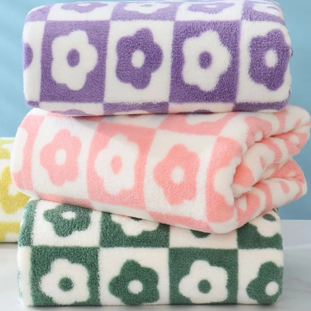 

35x75cm Flower PatternCoral Velvet Absorbent Quick Drying Face Towel Soft Adults Face Hand Towels Bathroom Microfiber Bath Towel