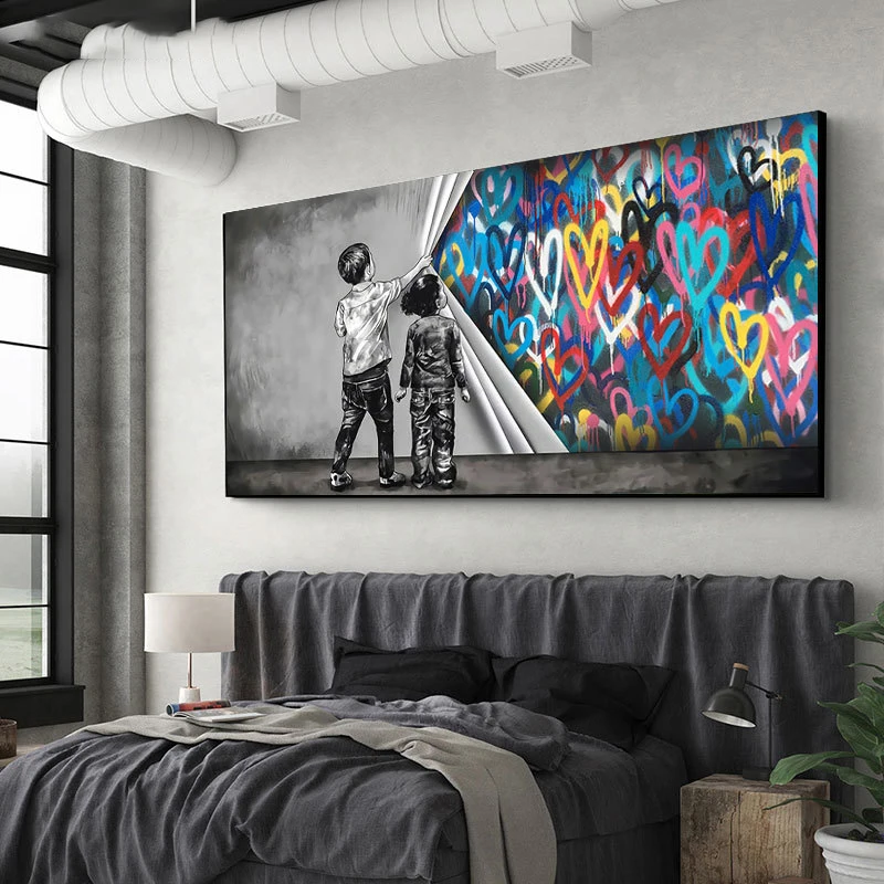 Child Graffiti Abstract Wall Art Decoration Picture Canvas Painting on The Wall Modern Fashion Poster for Living Room Paintings