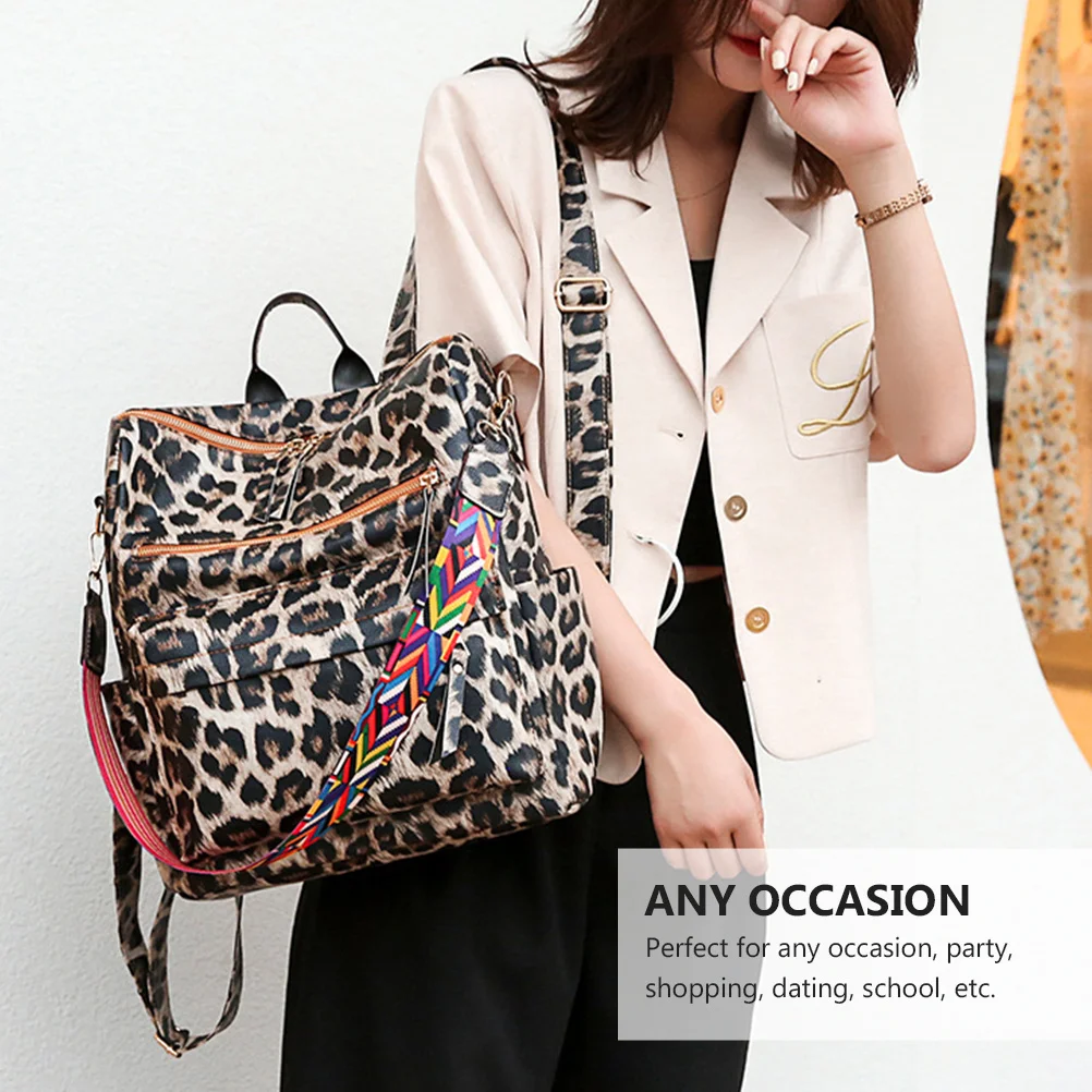 1Pcs Student Backpack Leopard Printing Large Capacity Fashion Travel Book Bag Shoulder Bag Backpack Schoolbag Schoolbag