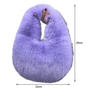 Soft luxury stuffed half moon Skin bag Fake cute lady signs Women's Winter Bag Party Bag Casual Bag 8 Main Sales Bag Replica - №8