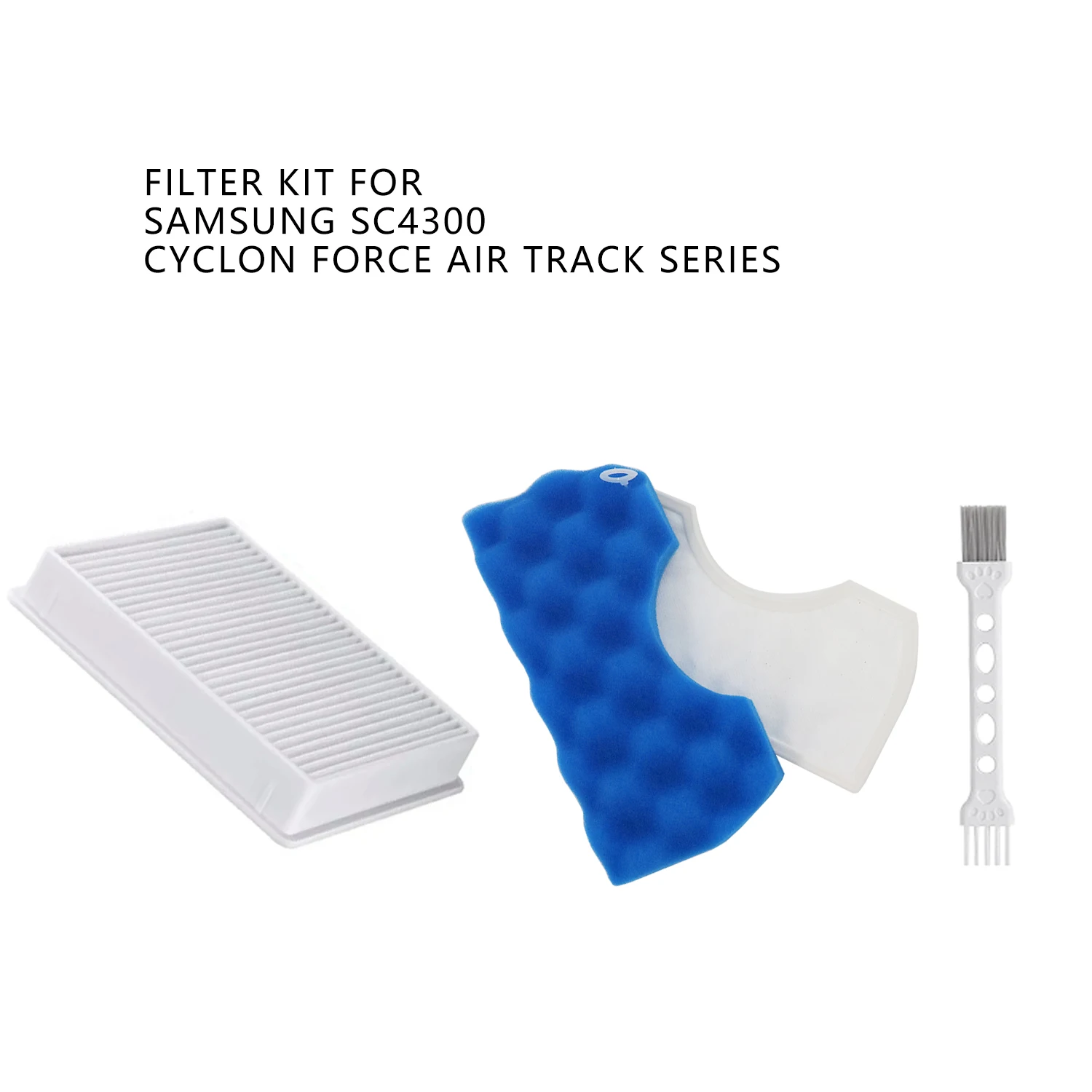 

SC43 Filter Replacement for Samsung SC4300 SC43 Series Vacuum Cleaner HEPA Filter Foam Sponge Filter Kit with Cleaning Brush