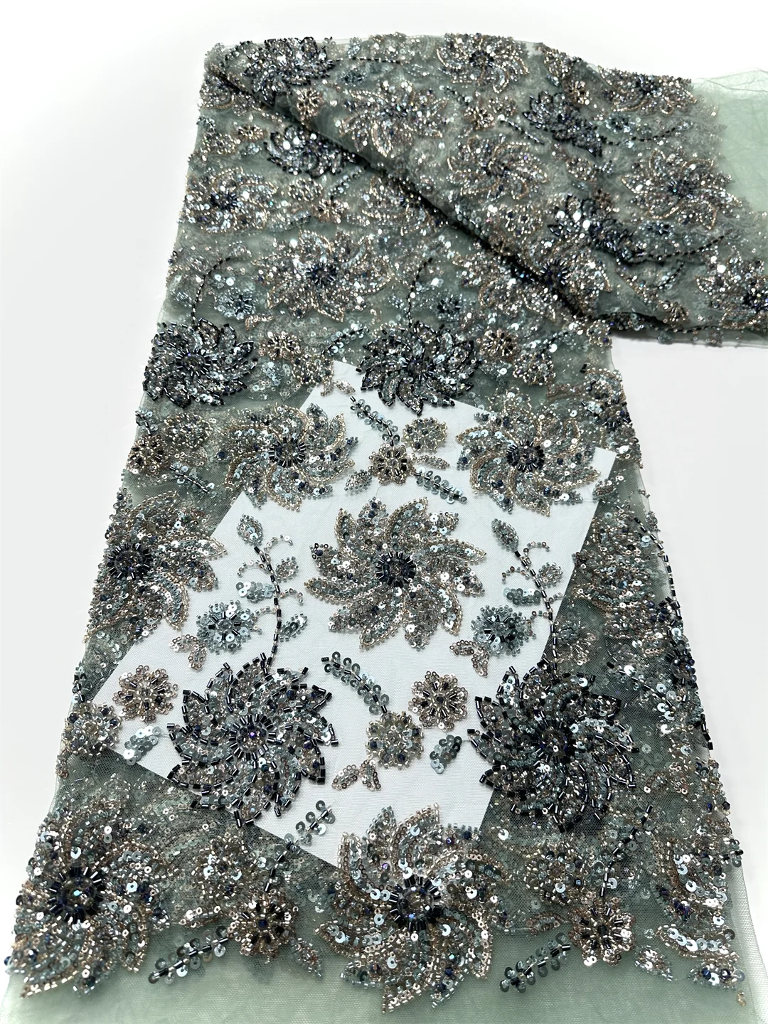 

Африканская кружевная ткань с блестками, модная нигерийская вышивка, тюль с бисером, кружевная ткань, высокое качество для шитья, тканевое праздничное платье