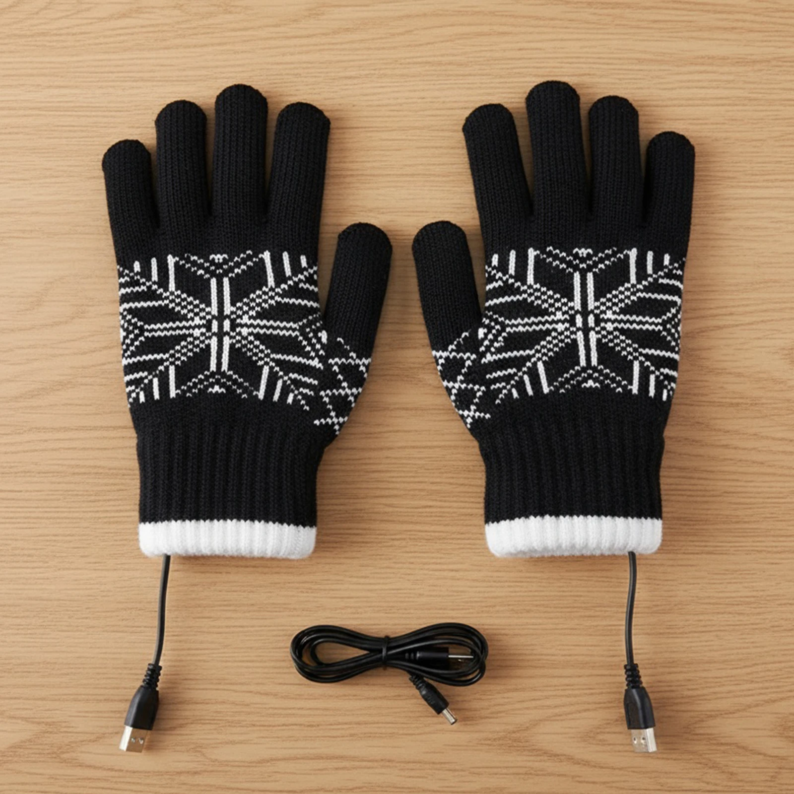 

USB Electric Heated Gloves Windproof Touchscreen Hand Warmer Wear Resist Motorcycle Thermal Gloves for Winter Ski Sports