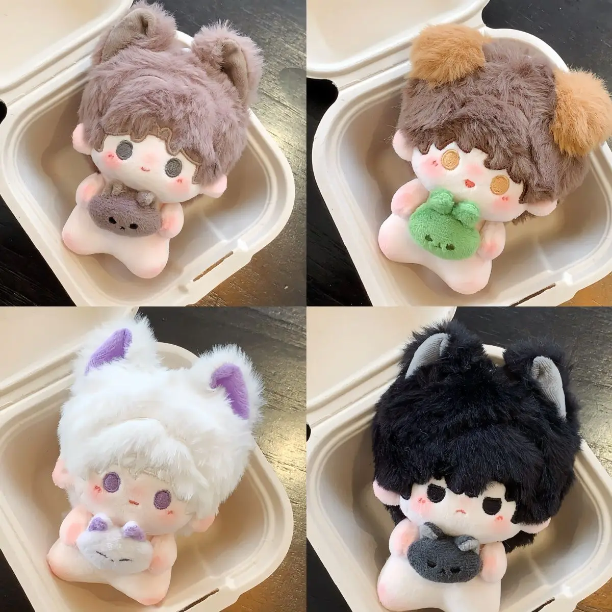 

Stuffed 10cm Game Anime Beyond the World Gu Shiye Yi Yu Xia Xiaoyin Bai Yuan Body Plush Doll Toy Soft Dress Up Cotton Kid Gift