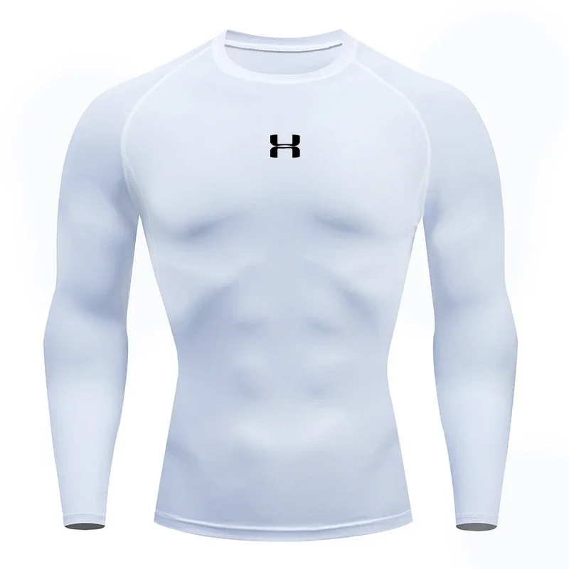 Men Running Compression T-shirt Long sleeves Sport Tees Gym Fitness Sweatshirt Male Jogging Tracksuit Homme Athletic Shirt Tops