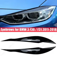 Gloss ABS Headlight Eyebrow Eyelid for BMW F30 Sedan 2012-2015 320i 328i 335i F80 M3 2014-2018 F31 Touring 2013-2015 320i 328i