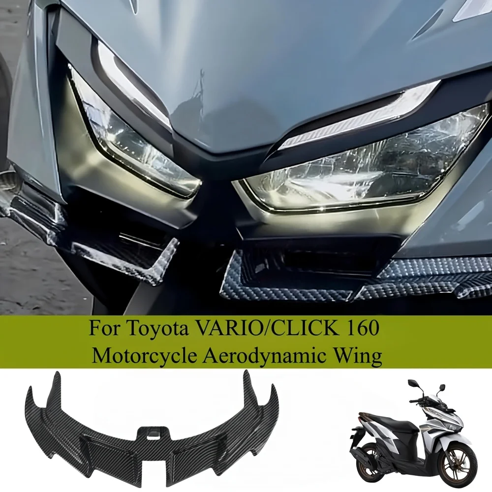 General Motorcycle Front Spoiler Wing, Carbon Fiber Textured Fairing, Windshield Front Cone Cover, Motorcycle Fairing