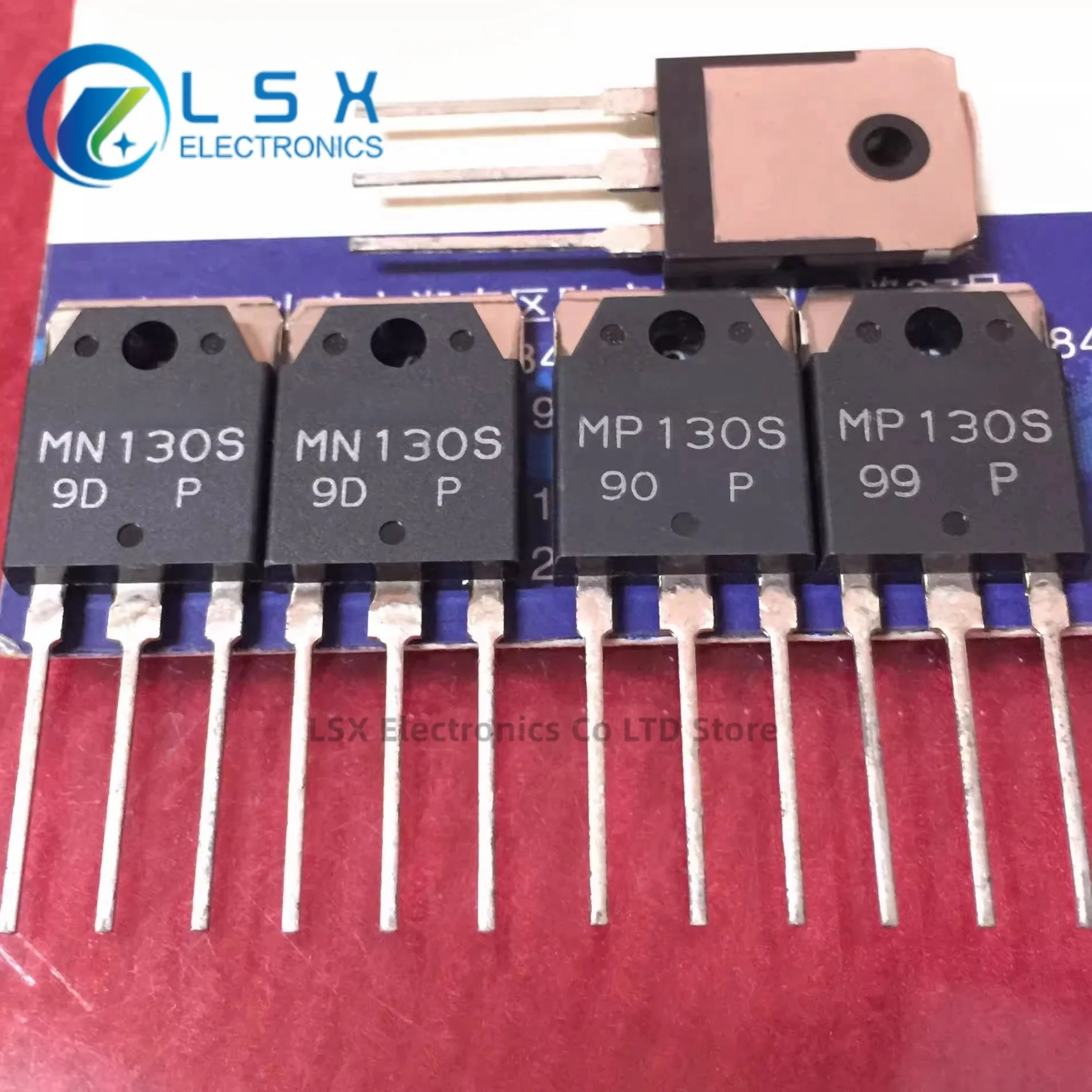 New Original 2Pairs(4PCS)/Lot MN130S MN130 + MP130S MP130 TO-3P MOLD TYPE SILICON POWER TRANSISTOR