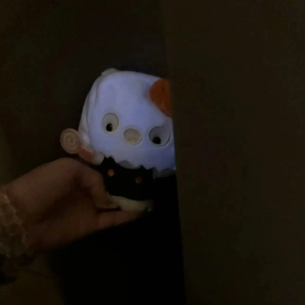 Miniso Fantasma di Halloween Sanrio Fascia carina rimovibile per borsa Katie con ciondolo portachiavi