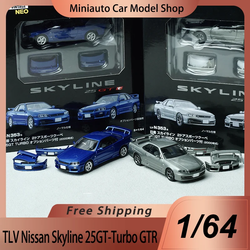 Stock Tomytec Tlv 1:64 Nissan Skyline Gtt Er34 25gt-turbo Gtr Alloy Miniature