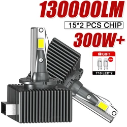 D3S D1S LED Headlight Canbus 130000LM 300W D2S D4S D8S D1R D2R D3R D4R Car Bulb Super Bright Turbo Plug&Play D Series Auto Lamp