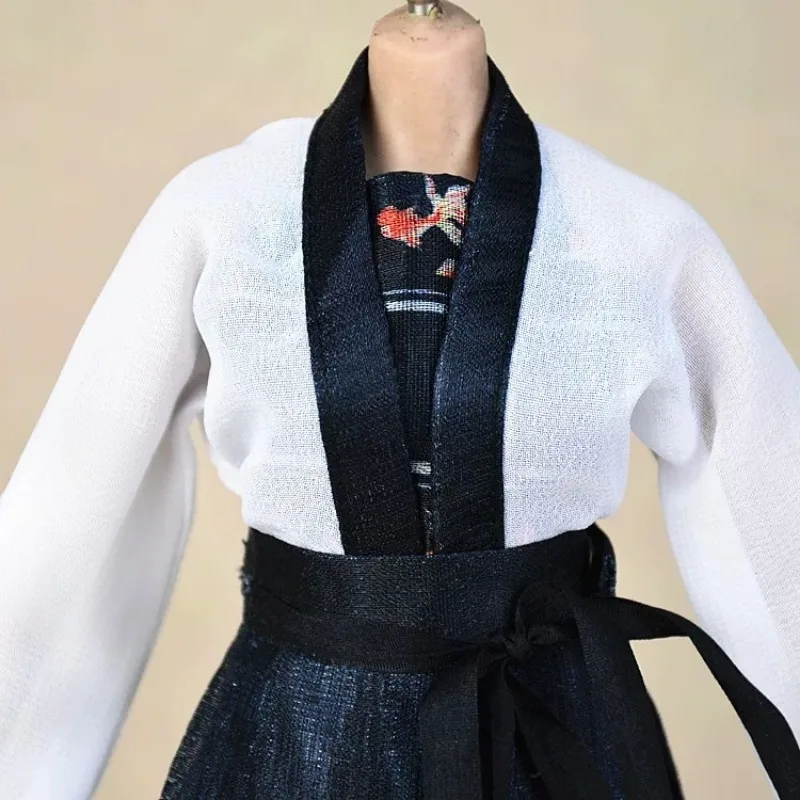 Maßstab 1:6, Tang-Dynastie, chinesischer Stil, Hanfu-Kostüm mit weiten Ärmeln, Pferdegesichtsrock-Set, passend für 12-Zoll-BJD-Actionfiguren-Körper – Detail 6