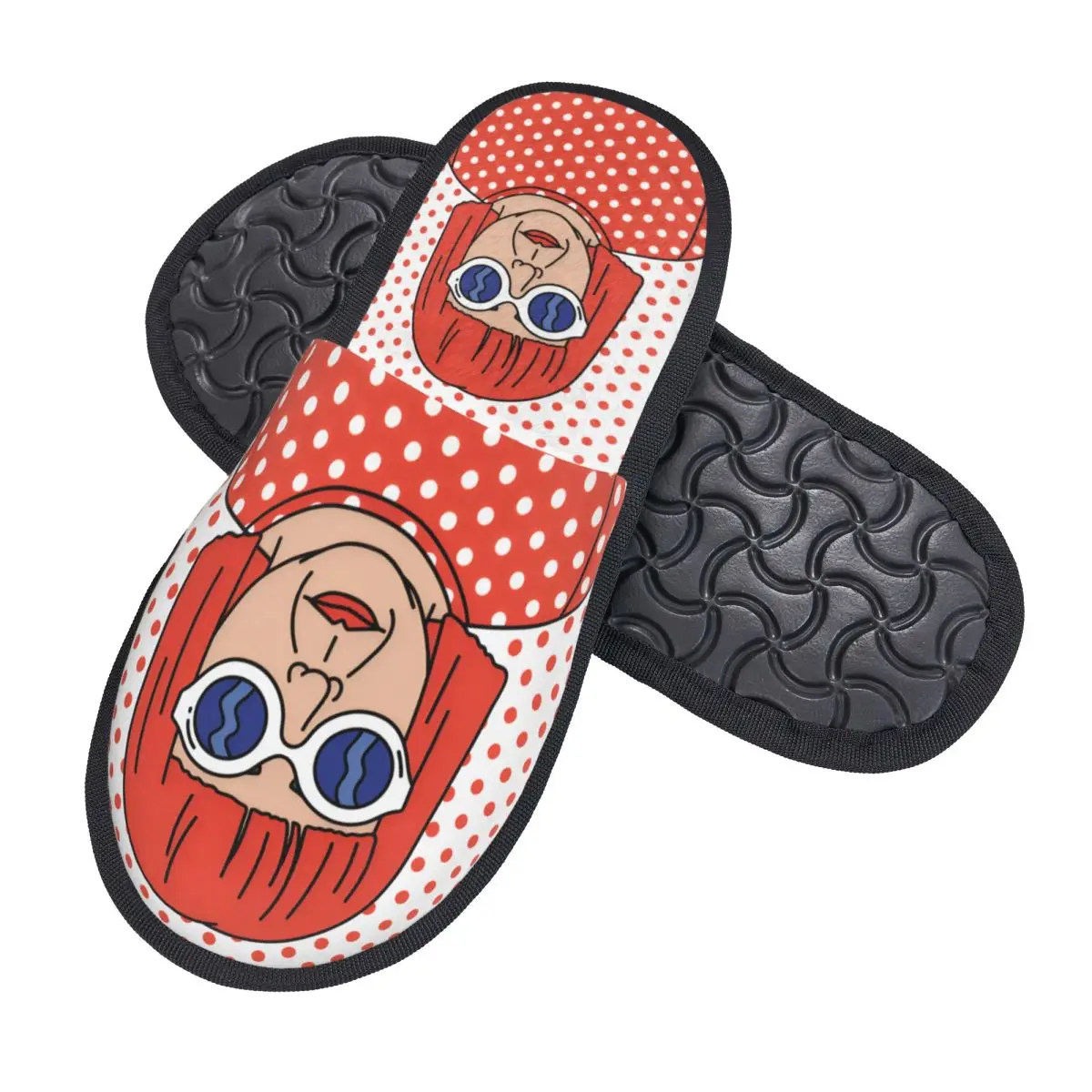 Custom Print Women K-Kusama Yayoi House Slippers Soft Warm Abstract Art Memory Foam Fluffy Slipper Indoor Outdoor Shoes
