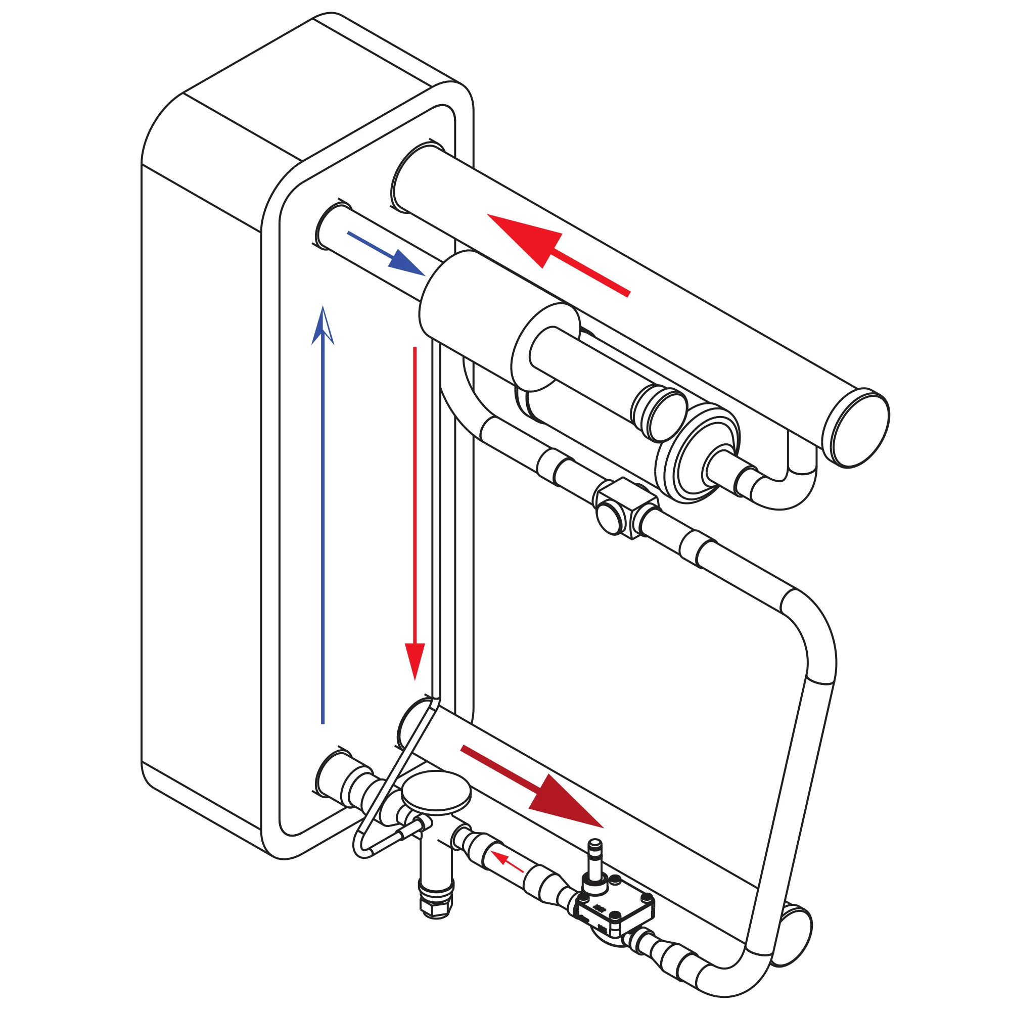 La tecnología R410a EVI expande eficazmente los rangos de funcionamiento para bombas de calor con una gama de temperatura ambiental de -30 ° C