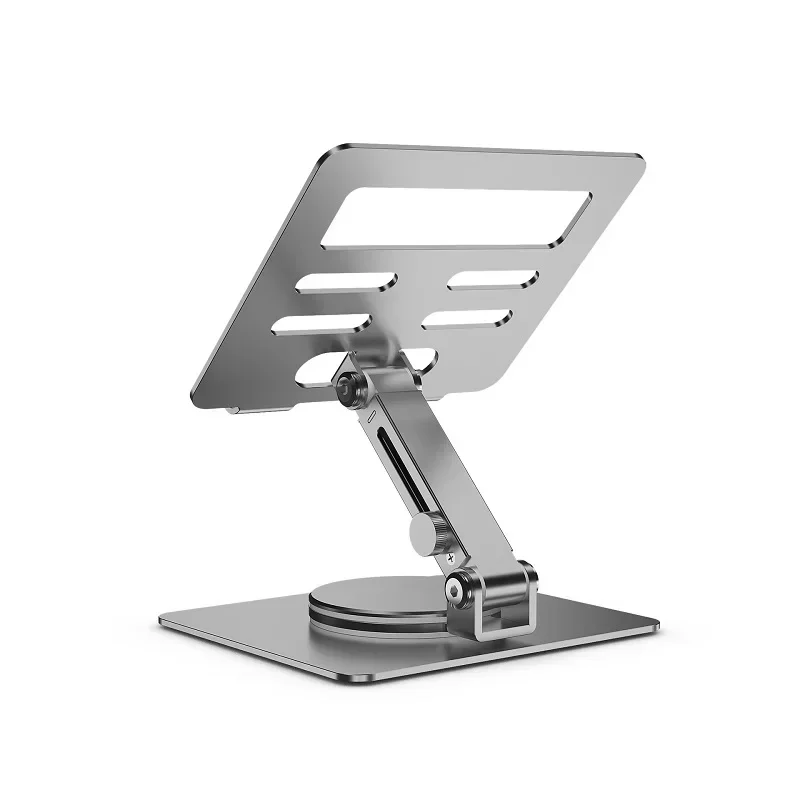 Adjustable Aluminum Alloy Tablet and Phone Stand Foldable, Rotatable, and Ergonomic Support for iPad and Mobile Devices