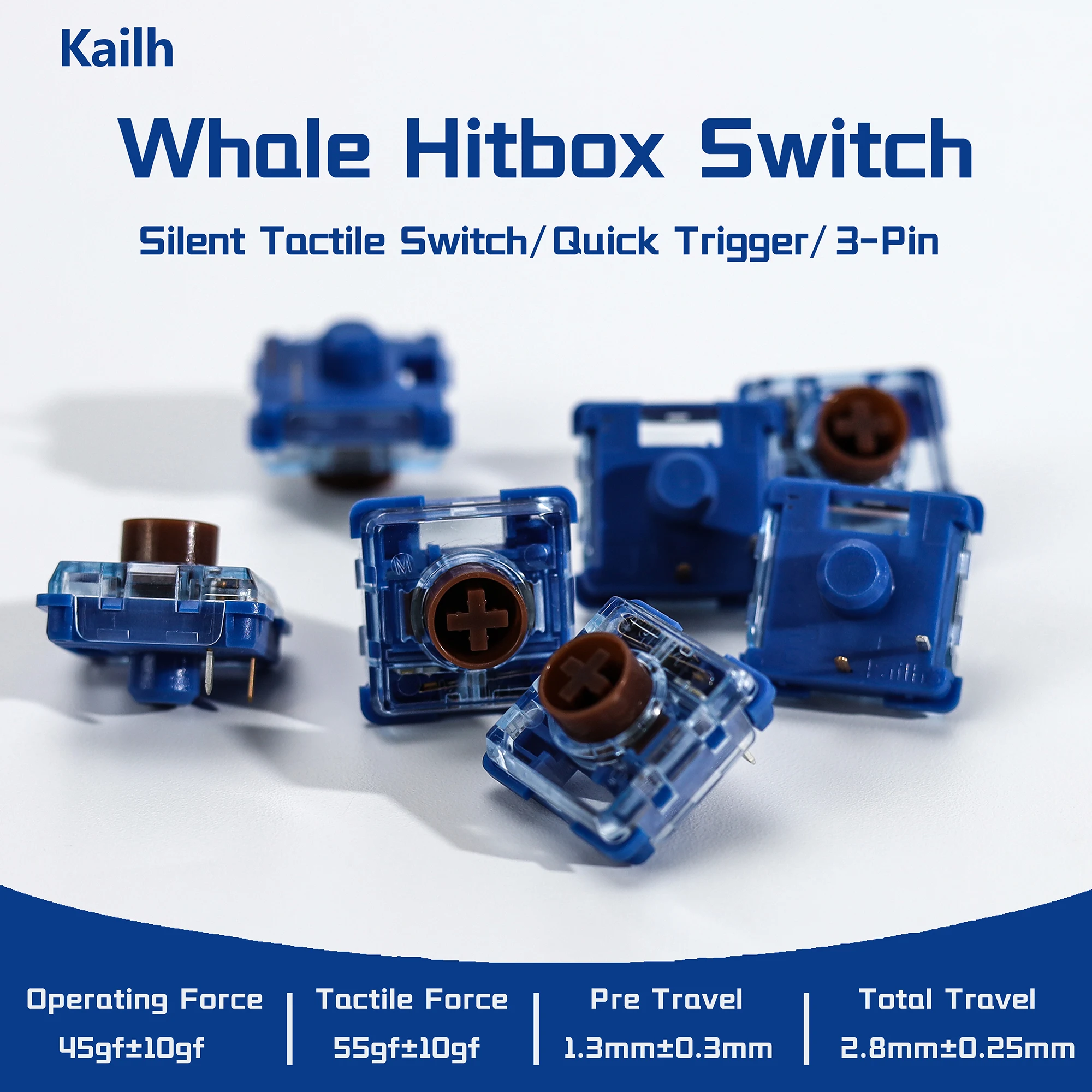 Kailh Hitbox Switch Silent Tactile MINI Low Profile Deep Sea Whale Switches für RGB-Gaming-Mechanische Tastatur Hitbox-Controller